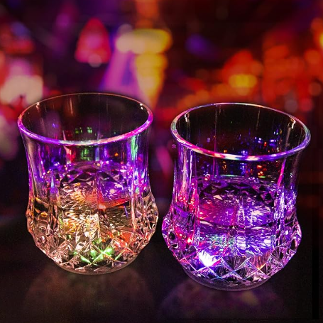 Light Up LED Flashing Party Favors Liquid Activated Cool Tall Tequila Whisky Shot Glasses