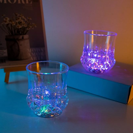 Light Up LED Flashing Party Favors Liquid Activated Cool Tall Tequila Whisky Shot Glasses
