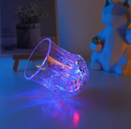 Light Up LED Flashing Party Favors Liquid Activated Cool Tall Tequila Whisky Shot Glasses