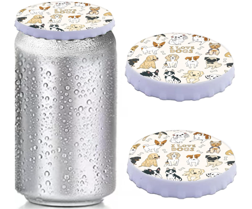 Silicone Soda Pop Energy Juice Beer Cup Can Cover Toppers Lid Reusable Beverage Food Protector 2 -18 Pack