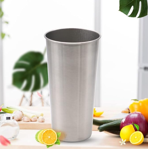Assorted Colors Retro Metal Stainless Steel Gold Silver Rainbow Cups for Iced Cold Water Coffee Drinking Reusable Tumblers - Set of 4