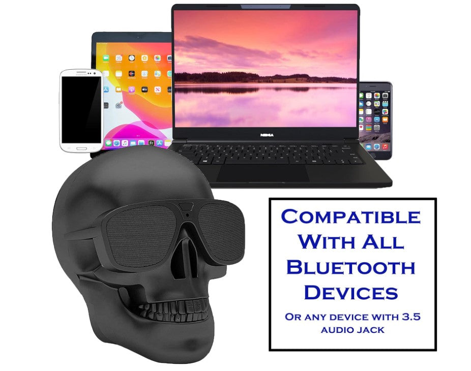 Skull Dog Head Wireless Portable 8W Bluetooth Subwoofer Waterproof Outdoor Speaker for Phone Tablet Computer