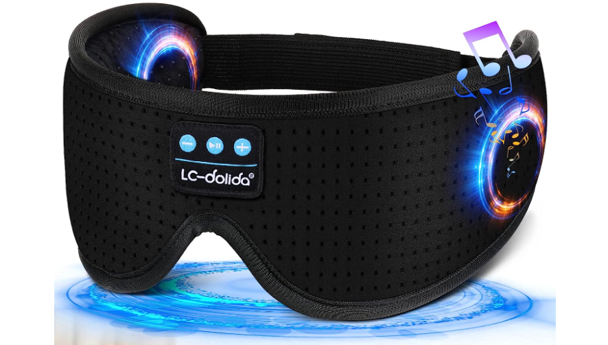 Sleep Headphones White Noise Music Bluetooth 3D Wireless Eye Mask with Timer For Sleep Travel Therapy