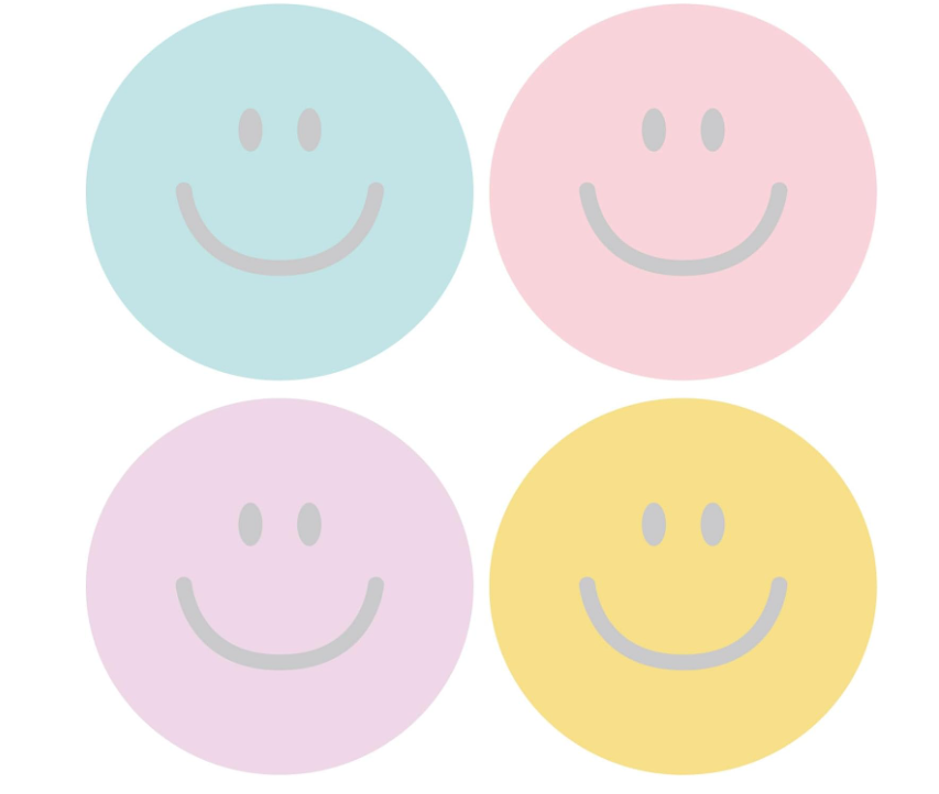 Smiley Happy Disposable Decorative Face Paper Placemats for Home Kitchen Birthday Weddings Parties 40 Pack