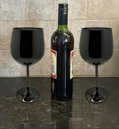 Stainless Steel Metal Liquor Bottle Spouts with Stemmed Wine Cocktail Glass Sets