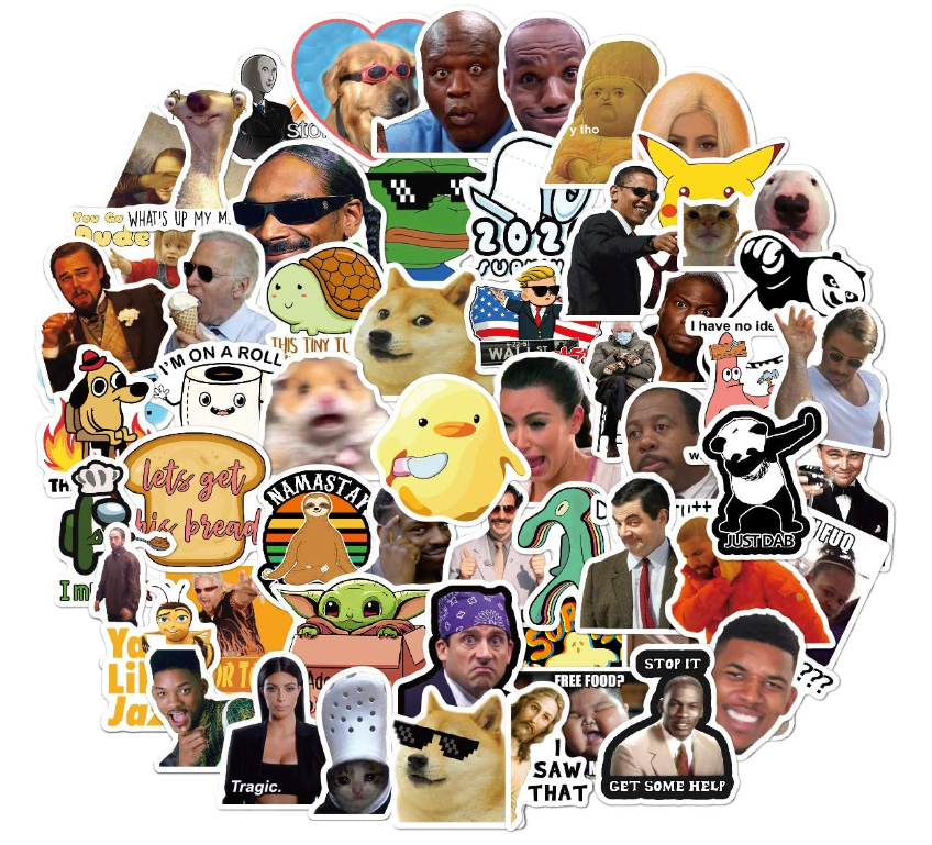 K Pop Demon Slayer Funny Meme Inspirational Vinyl Waterproof Stickers Pack Vine Stickers for Laptop, IPhone, Water Bottles, Computer