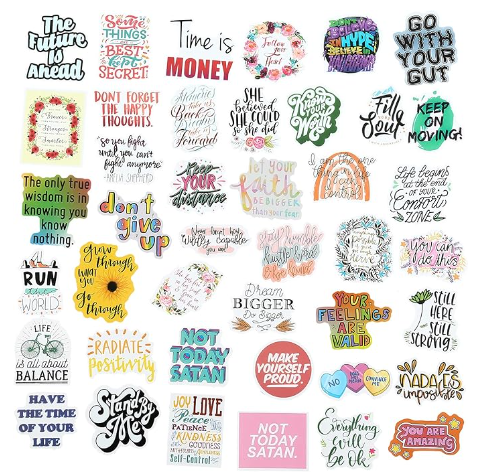 K Pop Demon Slayer Funny Meme Inspirational Vinyl Waterproof Stickers Pack Vine Stickers for Laptop, IPhone, Water Bottles, Computer