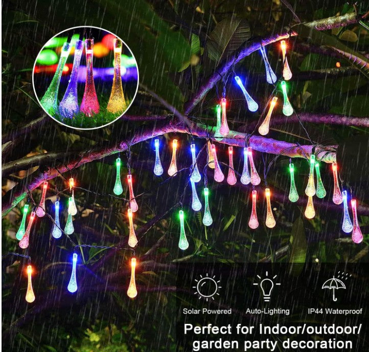 Heart Dragonfly Bulb Flower Star Moon Shape Solar String Decor Red White Multicolor Garland Lights for Patio Outdoor or Indoor Garden Decor