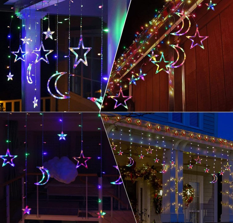 Heart Dragonfly Bulb Flower Star Moon Shape Solar String Decor Red White Multicolor Garland Lights for Patio Outdoor or Indoor Garden Decor