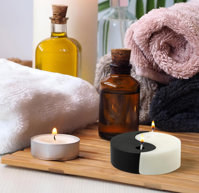 Tai Chi Candle Geometric Aesthetic Candles Pine Fragrance Natural Soy Wax Aromatherapy Handmade Candle