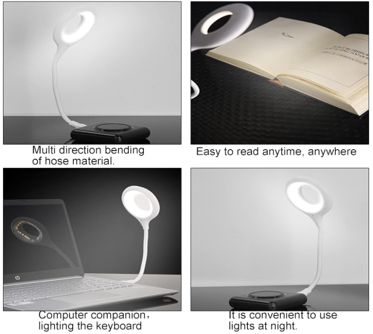 Foldable Adjustable Voice Control Three Lighting Mode Intelligent Sleep Aid Desk Table Night Ambience Lamp