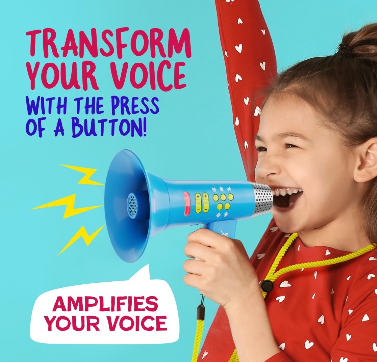 5 In 1 Voice Changer for Kids - Voice Changing Device for Halloween Costume Cosplay Parties Boys & Girls Teen Novelty Gift Toy