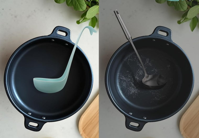 Soup Ladle Colander with Detachable base Kitchen Cooking Big Spoon Cute Whale Design Funny Kitchen Gadgets