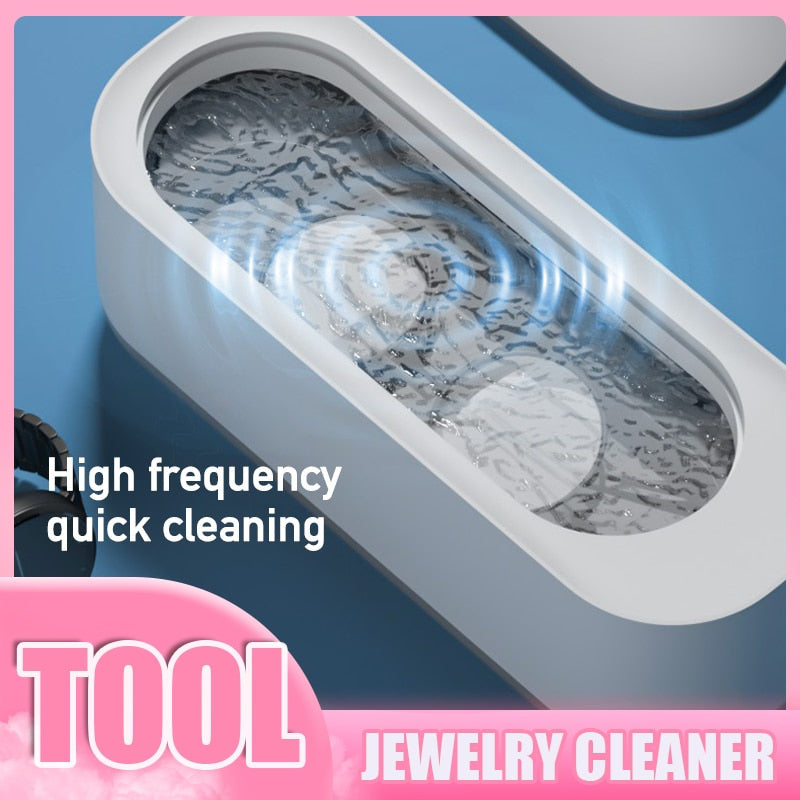 Ultrasonic High Frequency Vibrating Professional Portable Jewelry Eyeglass Retainers Denture Cleaning Machine