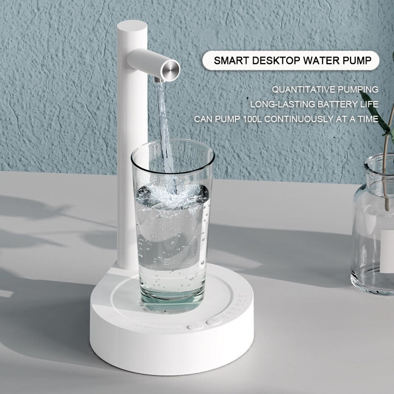 Smart Universal Portable Desktop Water Pump Dispenser with Rechargeable Battery