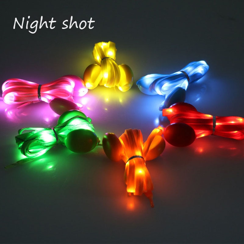 LED Nylon Universal Fun Waterproof Shoelaces Glow Light Up for Sneakers Shoes with 3 Modes in 6 Fun Colors