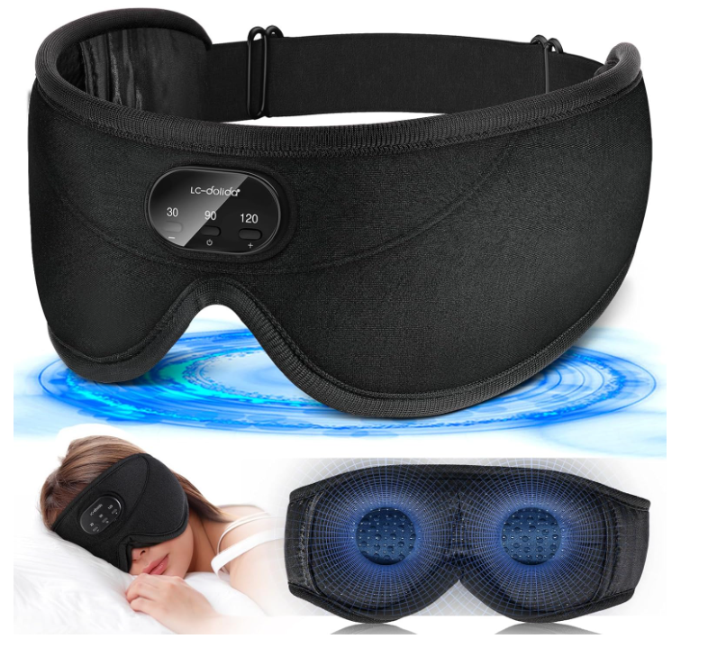 Sleep Therapy Eye Mask White Noise Music Bluetooth Headphones