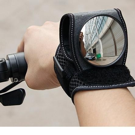 Bicycle Wrist Safety Mirror for Bicycles Motorcycles Rear View Mirror for Day and Night Safety