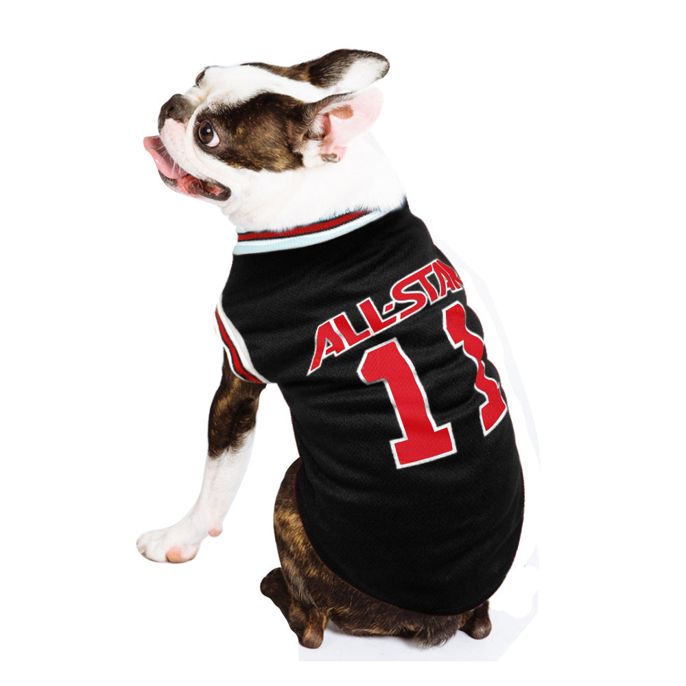 Basketball Allstar Number Eleven Dog Cat Pet Jersey Shirt Clothing Basketball Fan Vest for Animals