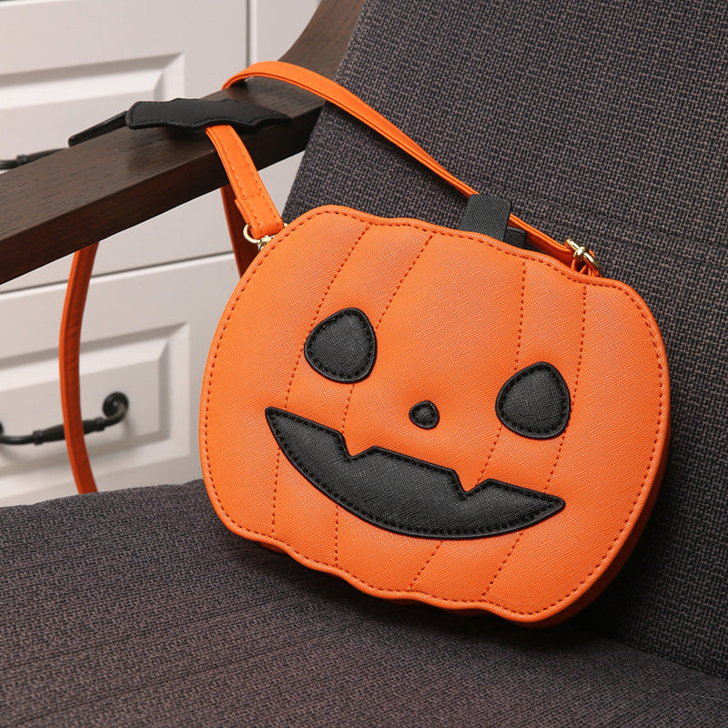 Halloween Pumpkin Face Fun Cartoon Shoulder Crossbody Bag Purse