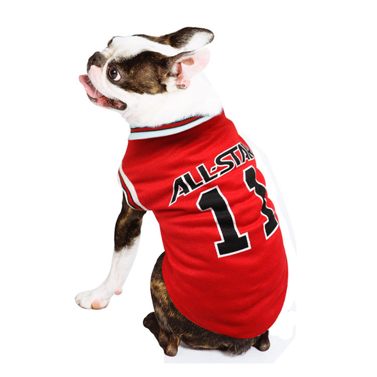 Basketball Allstar Number Eleven Dog Cat Pet Jersey Shirt Clothing Basketball Fan Vest for Animals