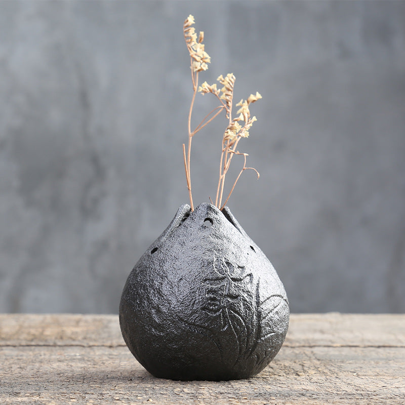 Zen Flower Arrangement Stoneware Vases and Pots for Home Decor