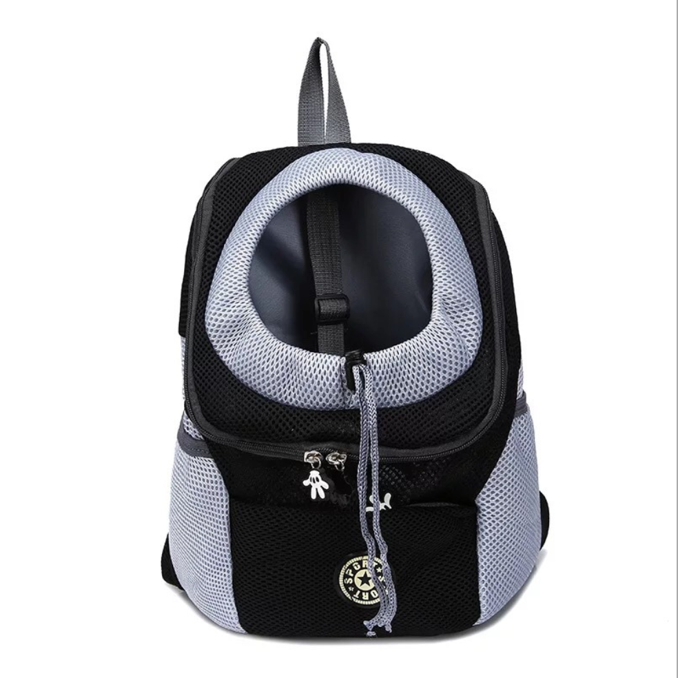 Pet Dog Cat Mesh Portable Carrier Double Shoulder Backpack