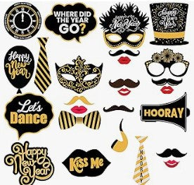 2026 Happy New Years Eve Party Supplies Photo Drop Decorations Kit 50 Pieces