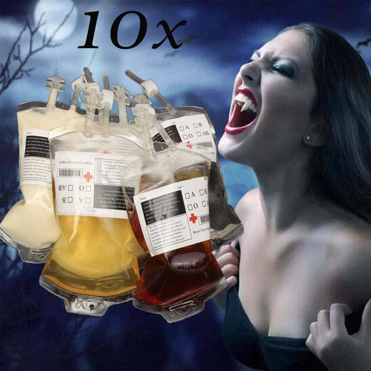 Transparent Food Grade Drink Halloween Party Decoration Beverage Bag for Vampire Blood