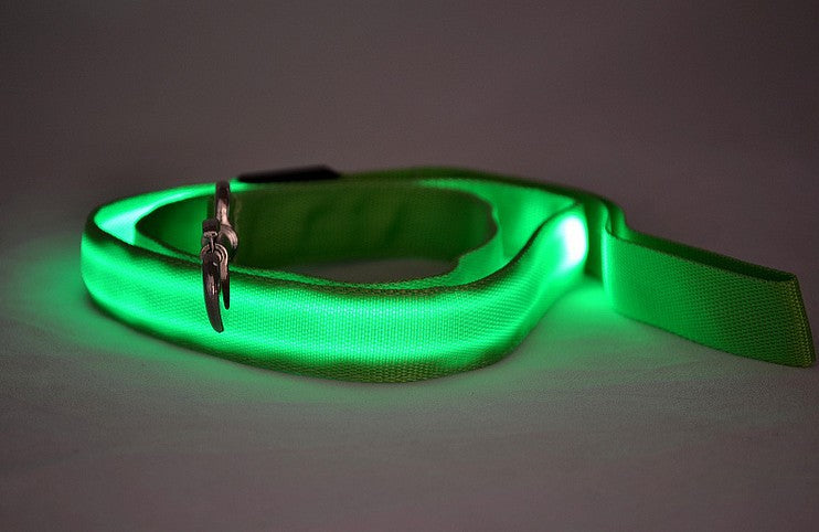 LED USB Charging Waterproof Colorful Blue Red Orange Pink Green Yello Luminous Traction Dog Leash