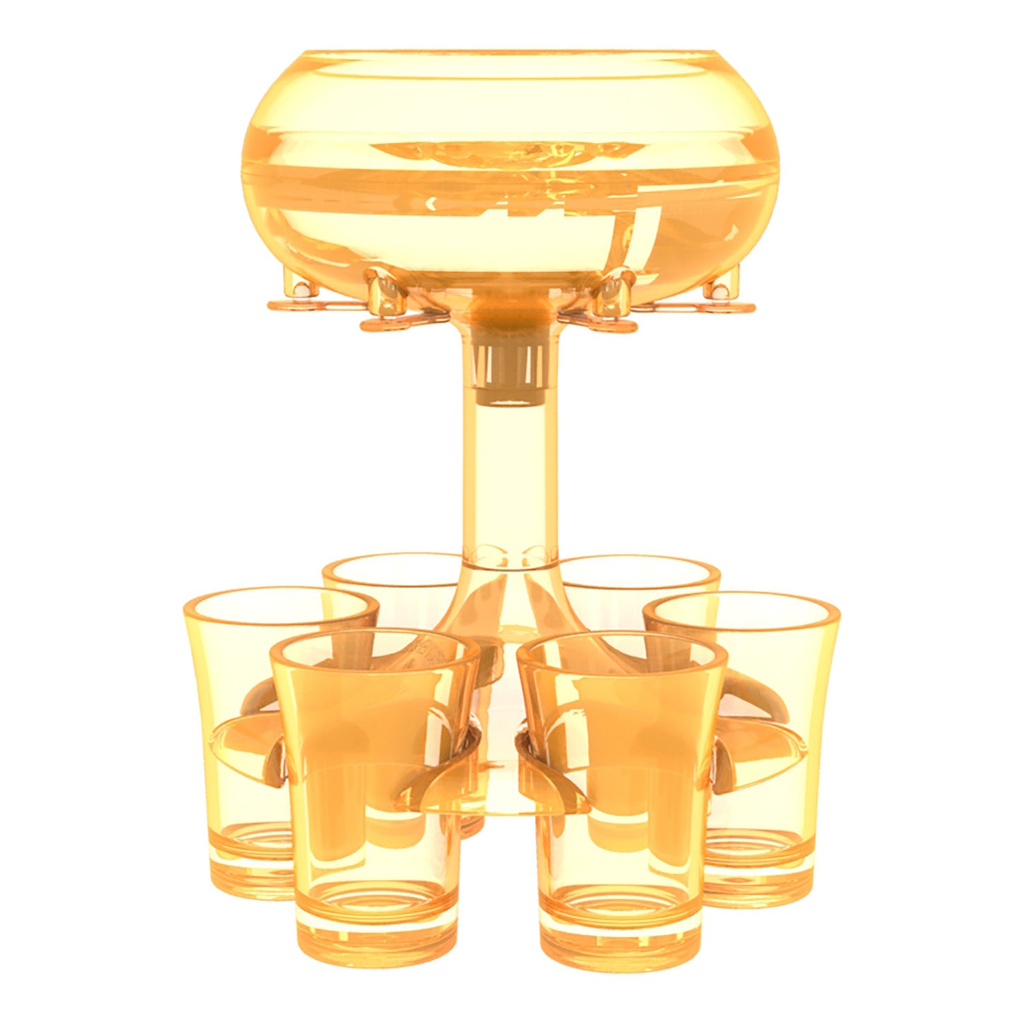 Six Shot Glass Bar Accessory Dispenser Holder for Wine Whisky Beer Liquor with Stand