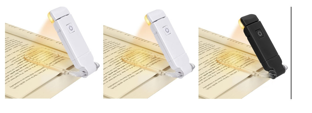 LED USB Rechargeable Adjustable Bright Clip-on Portable Bookmark Book Reading Night Light