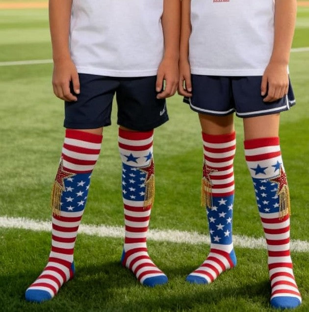 4th of July Magnetic Holding Hands Socks, Funny American Flag Socks for Men Women, USA Sock for Adults Independence Day