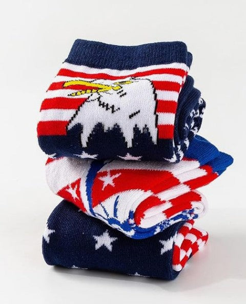 4th of July Magnetic Holding Hands Socks, Funny American Flag Socks for Men Women, USA Sock for Adults Independence Day