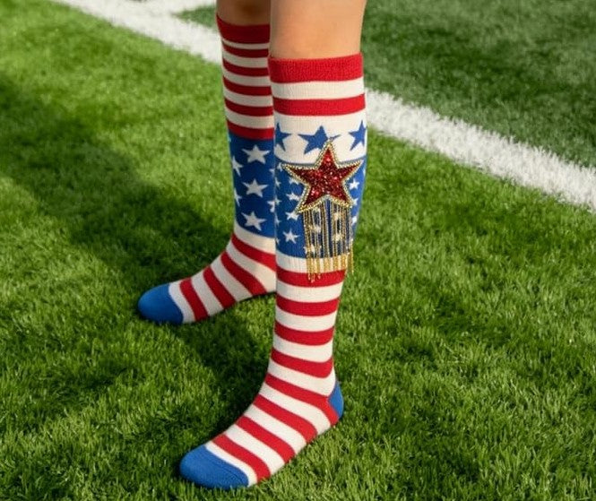4th of July Magnetic Holding Hands Socks, Funny American Flag Socks for Men Women, USA Sock for Adults Independence Day