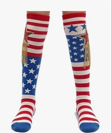 4th of July Magnetic Holding Hands Socks, Funny American Flag Socks for Men Women, USA Sock for Adults Independence Day