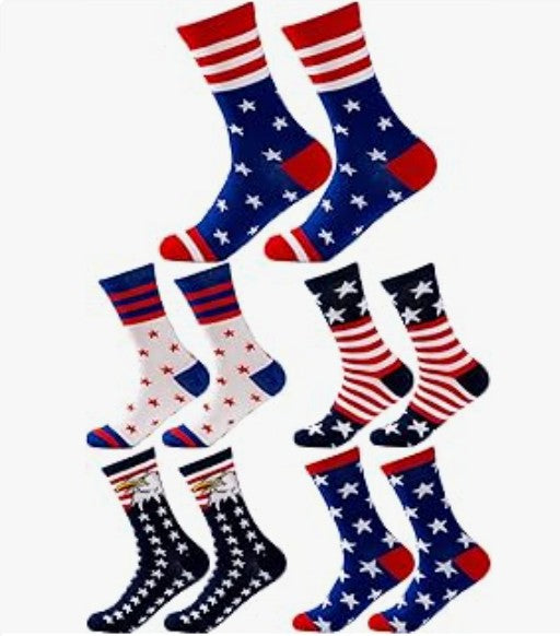 4th of July Magnetic Holding Hands Socks, Funny American Flag Socks for Men Women, USA Sock for Adults Independence Day