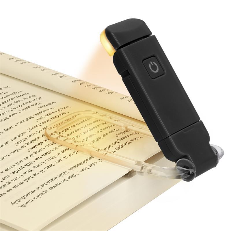 LED USB Rechargeable Adjustable Bright Clip-on Portable Bookmark Book Reading Night Light