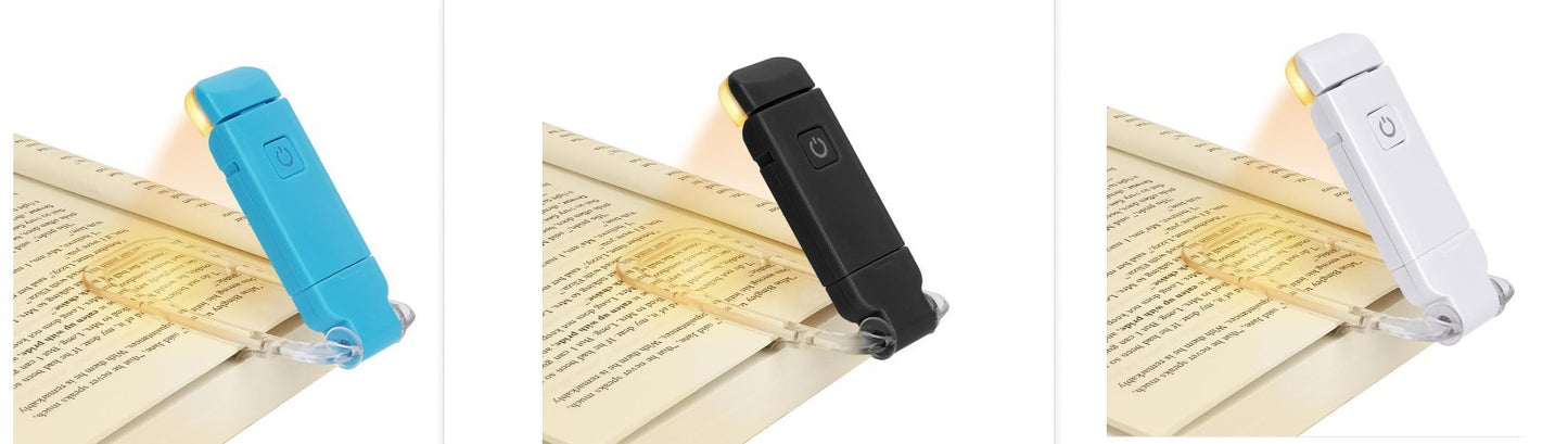 LED USB Rechargeable Adjustable Bright Clip-on Portable Bookmark Book Reading Night Light