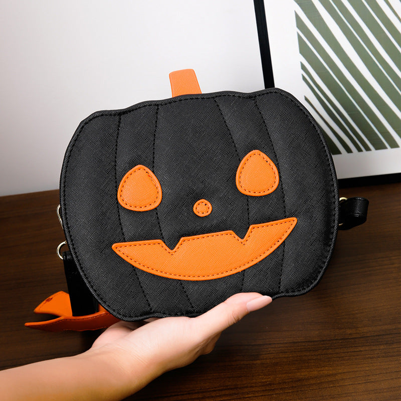 Halloween Pumpkin Face Fun Cartoon Shoulder Crossbody Bag Purse