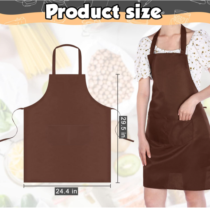 Multi Color Men Women Apron with 2 Pockets for Kitchen Cooking Grilling Restaurant BBQ Painting Crafting Clothes Protector