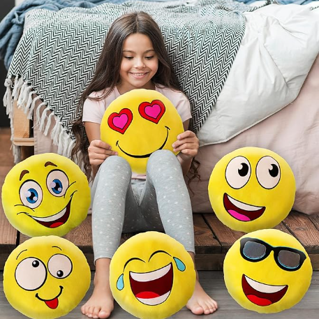 Emoji Laughing Angry Sleepy Kissing Emoticon Cushion Soft Stuffed Plush Couch Bed Pillows