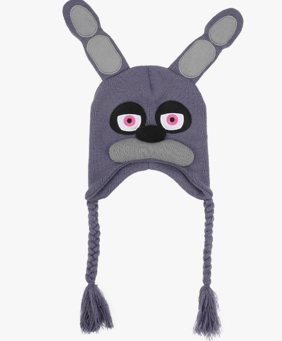 Five Nights at Freddy's FNAF Bonnie Blue Laplander and Foxie Head Gear Hat Beanie's for Cold Winter