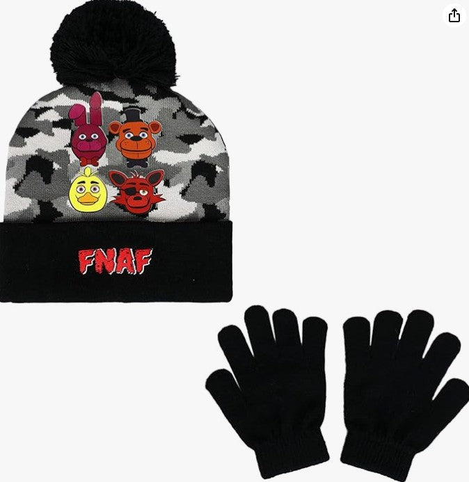 Five Nights at Freddy's FNAF Bonnie Blue Laplander and Foxie Head Gear Hat Beanie's for Cold Winter