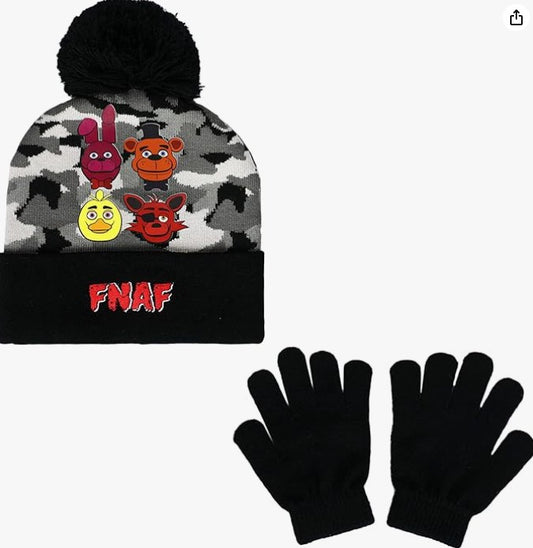 Five Nights at Freddy's FNAF Bonnie Blue Laplander and Foxie Head Gear Hat Beanie's for Cold Winter