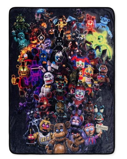 Five Nights at Freddy Fnaf Movie Soft Warm Fleece Flannel Linen Throw Couch Chair Bed Spread Blanket