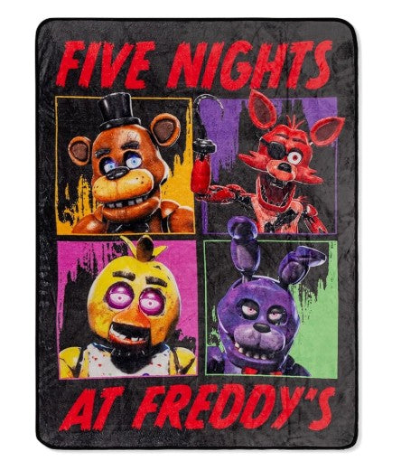 Five Nights at Freddy Fnaf Movie Soft Warm Fleece Flannel Linen Throw Couch Chair Bed Spread Blanket