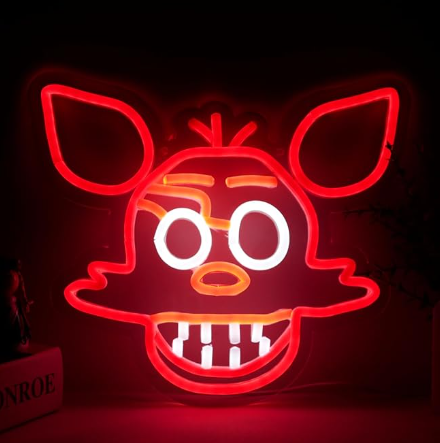 Five Nights at Freddy FNAF Foxy Freddy Chica Bunny LED Neon Signs for Wall Bedroom Decor