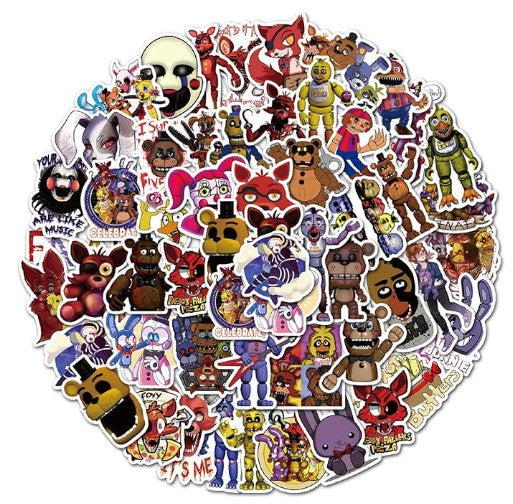 Five Nights at Freddy's Movie Characters Vinyl Stickers 50 Pack