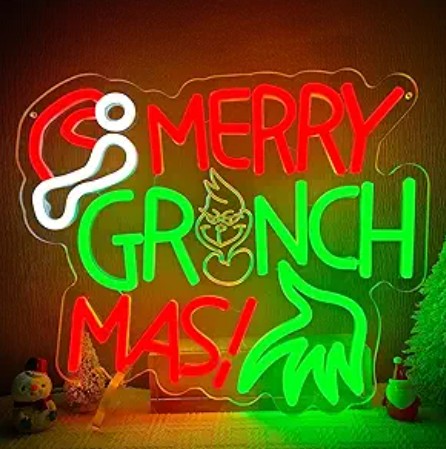 Grinch Green Whoville Christmas Front Door Tree Ornaments and Holiday Lights Decorations